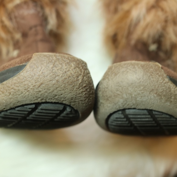 Pajar Camel Suede Leather Fur boots Sz 7 - Picture 5 of 8